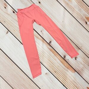 J80 Fit S coral orange side pocket leggings